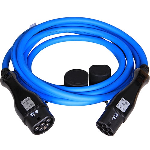 1-EVMOTIONS Gamma Type2 -> Type2 blue (3x32A) Cablu de încărcare EV
